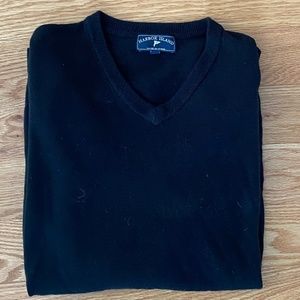 Harbor Island Men's Black V-Neck Sweater (L)